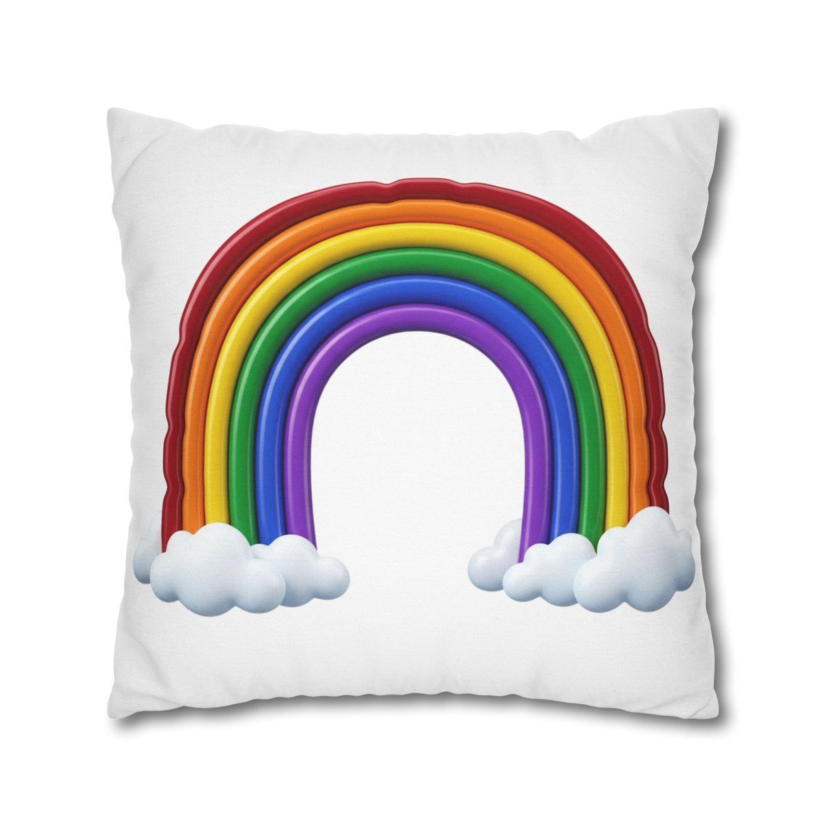 Rainbow Spun Polyester Square Pillowcase