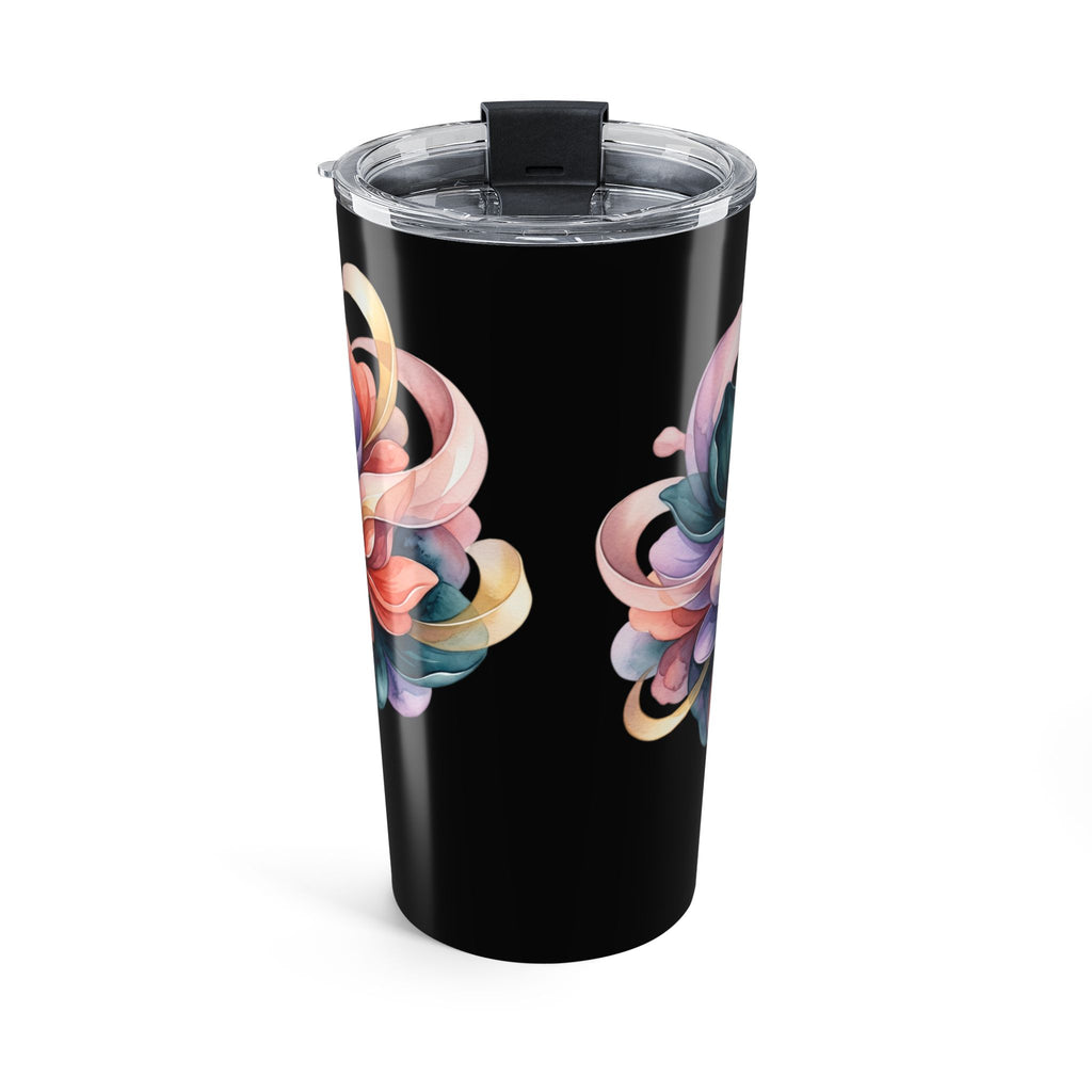 20oz Floral Swirl Tumbler — Colorful Abstract Blossom Travel Cup