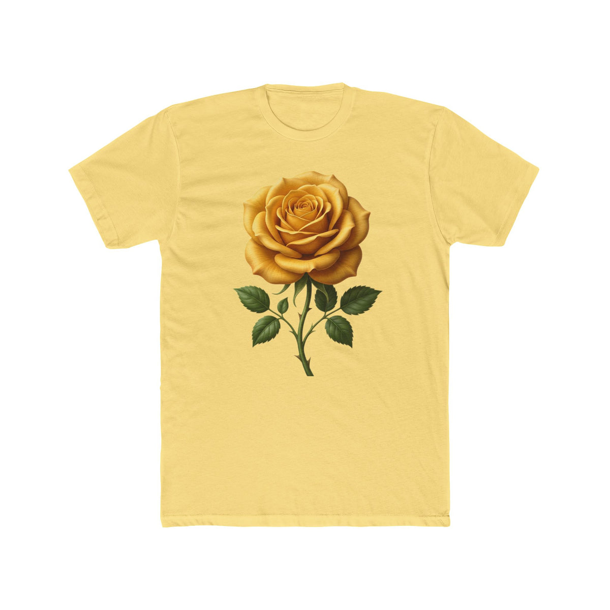 Yellow Rose Graphic Tee - Vintage Botanical Floral T-Shirt