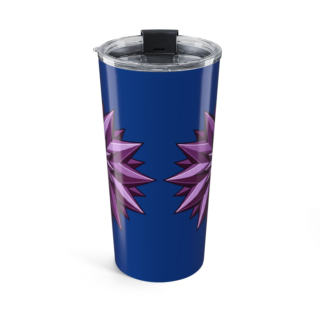 20oz Floral Spike Tumbler — Purple Starburst Travel Cup- Dark Blue