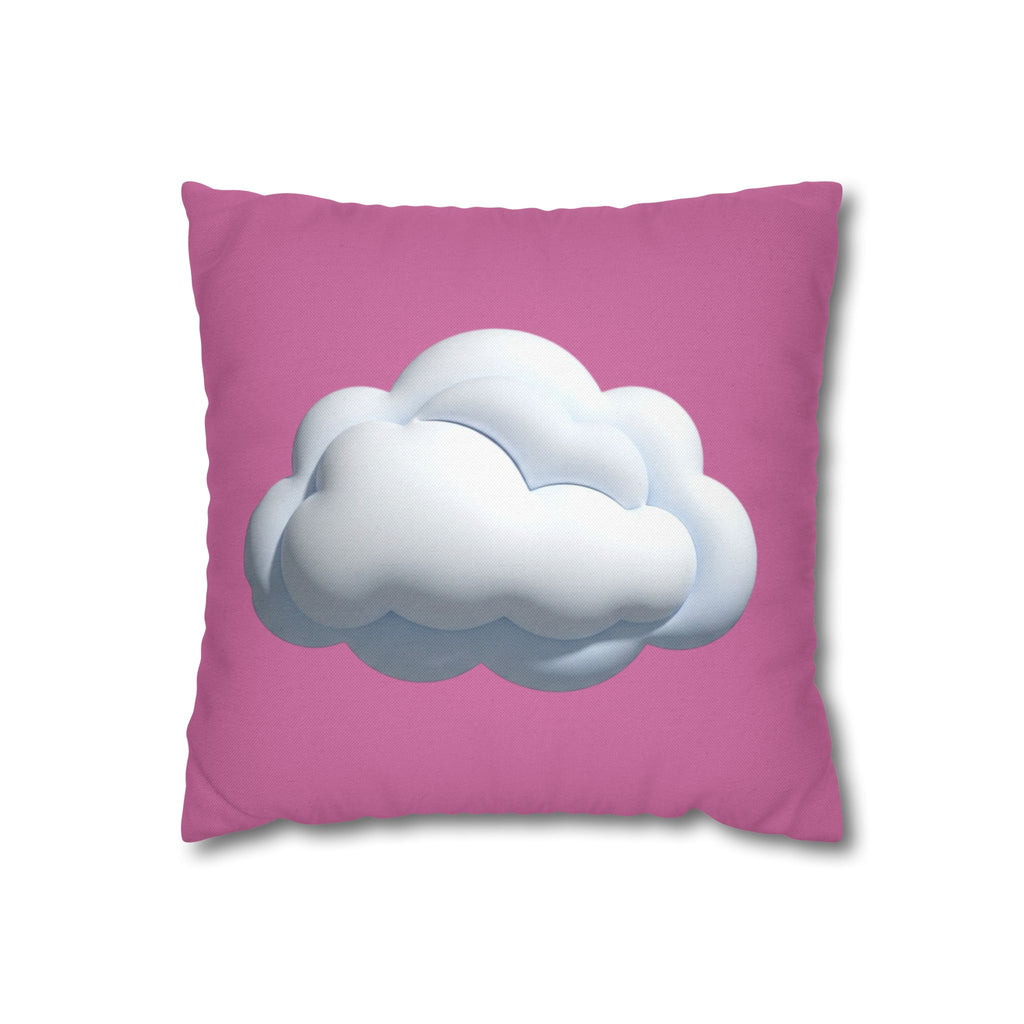 Cloud Graphic Pillowcase — Cute Pink Decorative Throw Pillow Cover