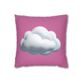 Cloud Graphic Pillowcase — Cute Pink Decorative Throw Pillow Cover