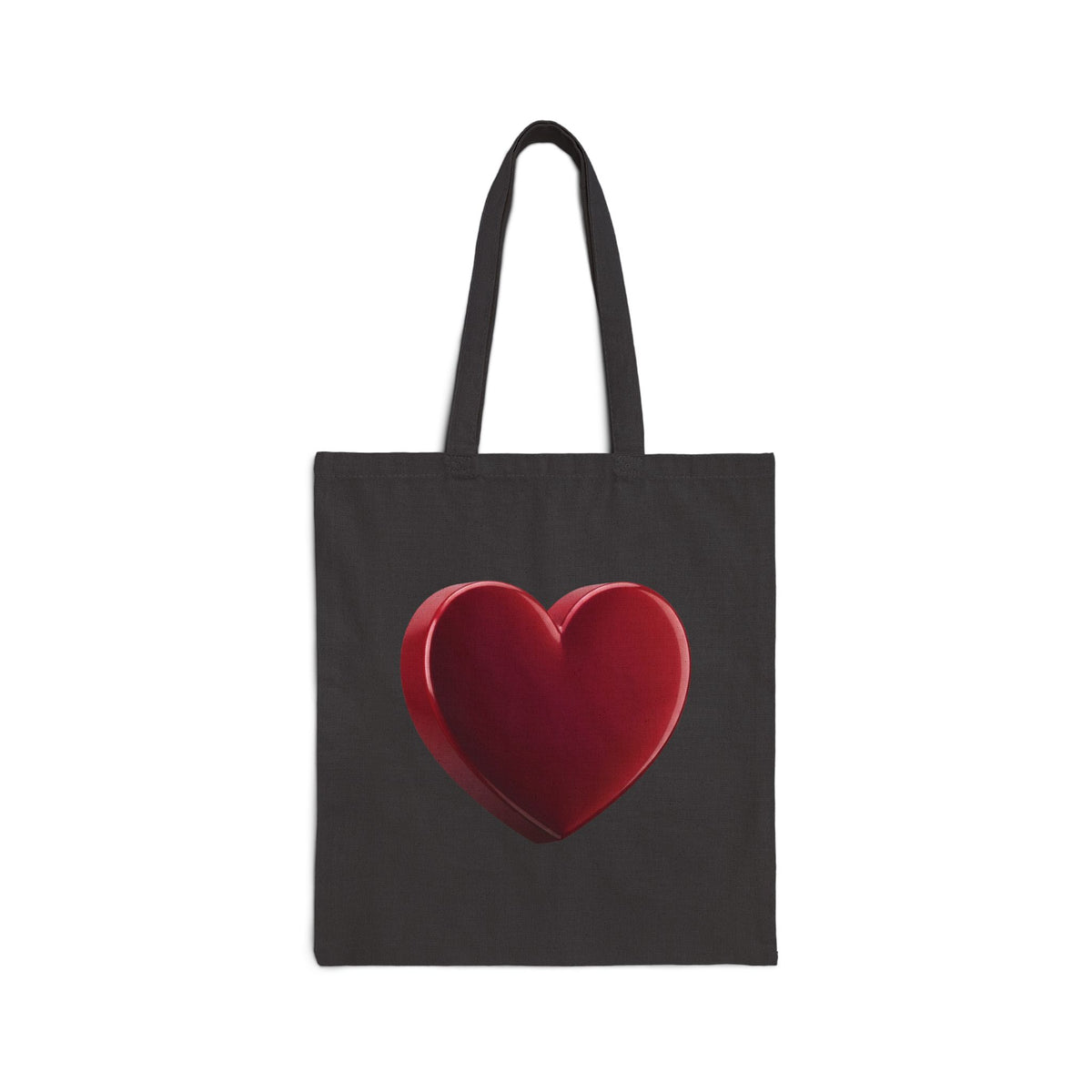 Red heart Cotton Canvas Tote Bag