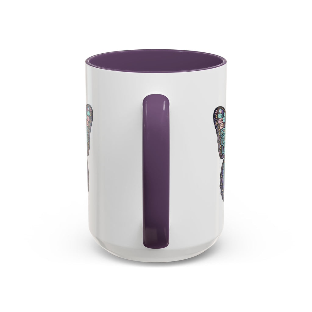 Butterfly Accent Coffee Mug — Teal Mandala Wing Design (11/15oz)