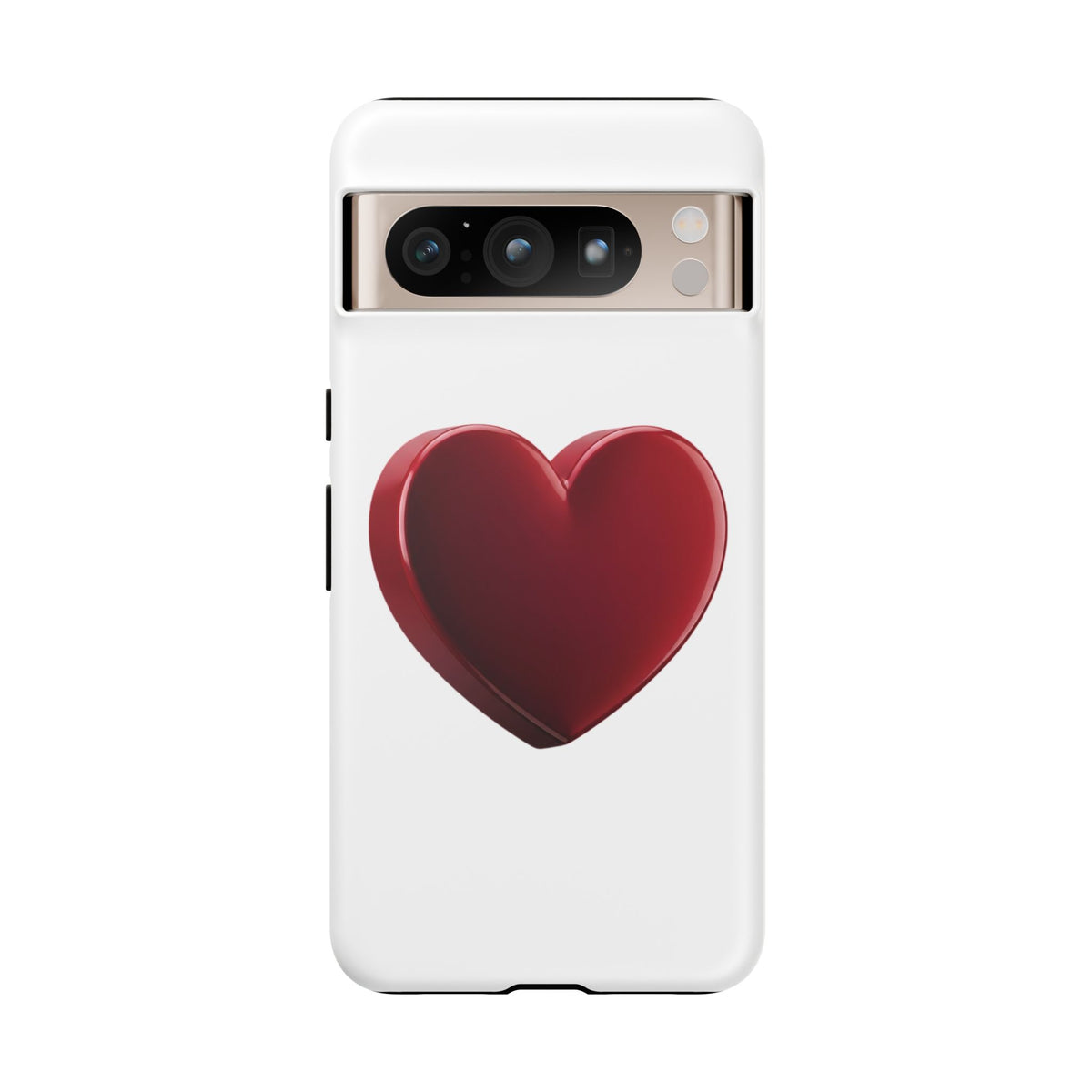 Heart Tough Phone Case - Red 3D Heart Protective Phone Case