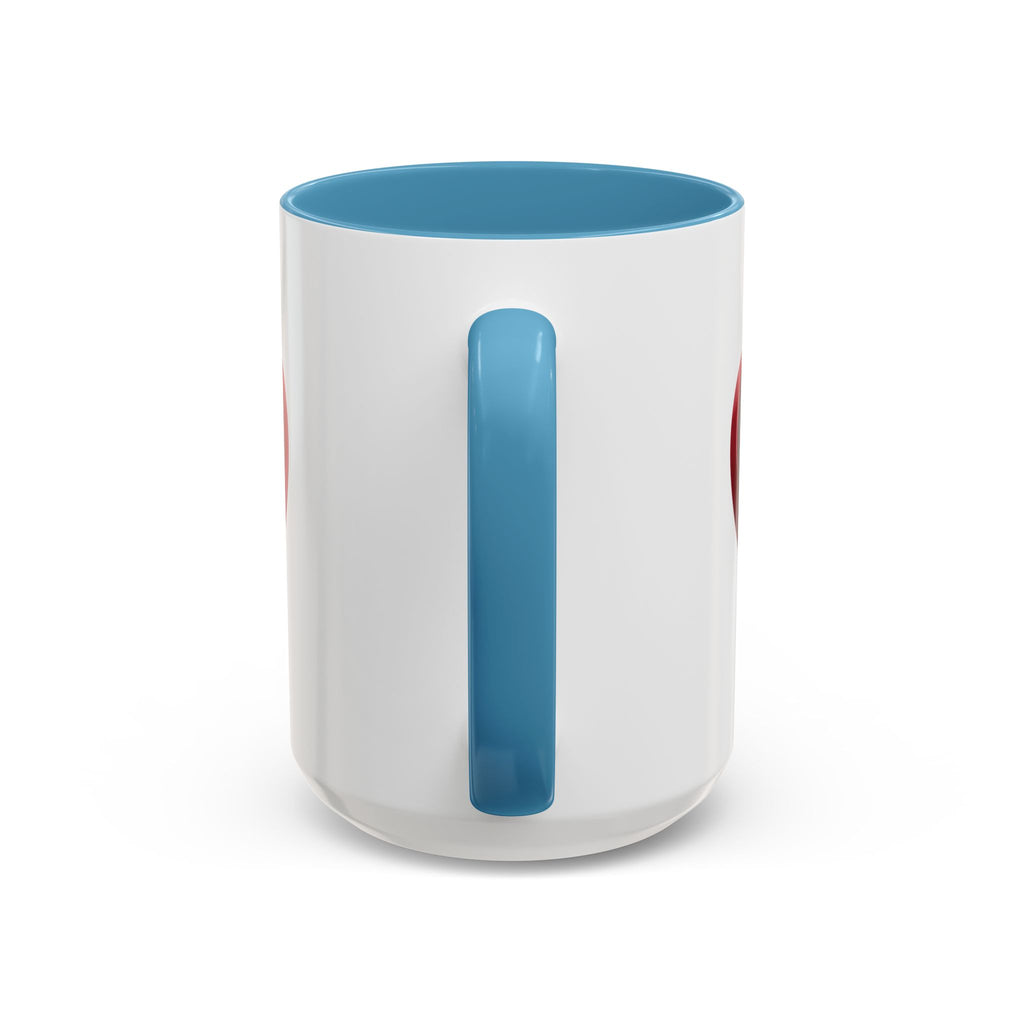 Heart Accent Coffee Mug – Red 3D Heart Design, Valentine’s Day Gift