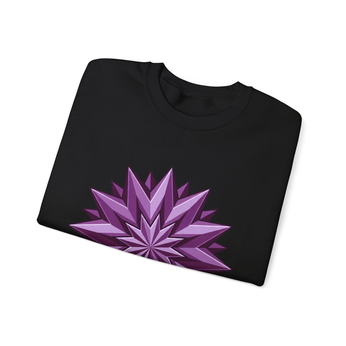 Purple Geometric Starburst Crewneck Sweatshirt