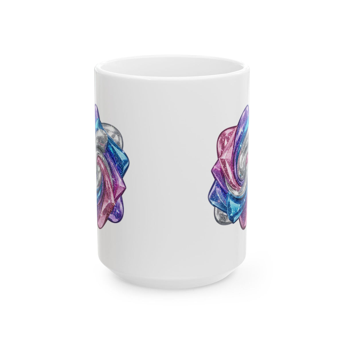 3D Glitter Design Ceramic Mug, (11oz, 15oz)