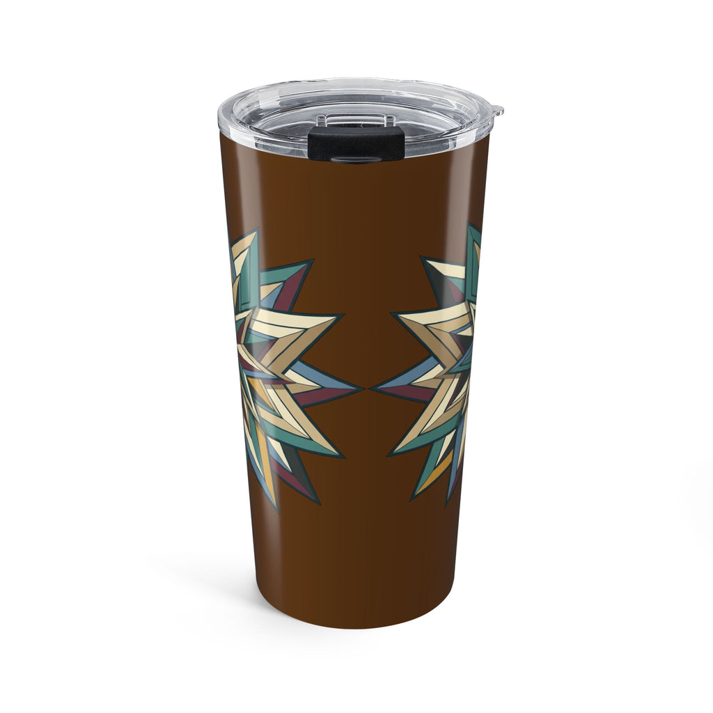 Geometric Star 20oz Tumbler — Southwestern Brown Travel Mug