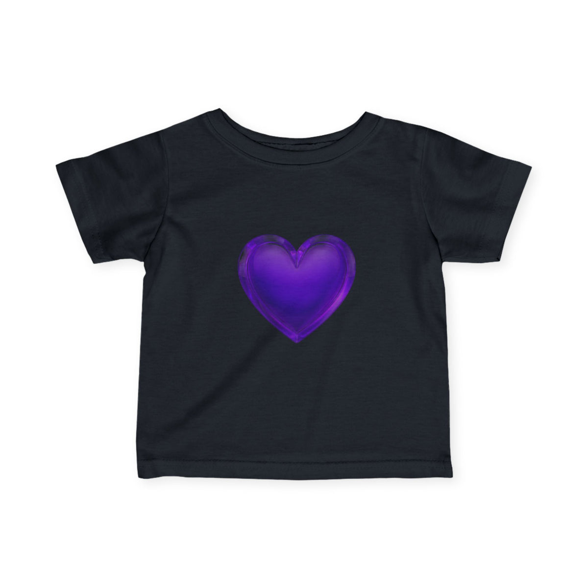 Infant Tee — Shiny Purple Heart Baby T-Shirt