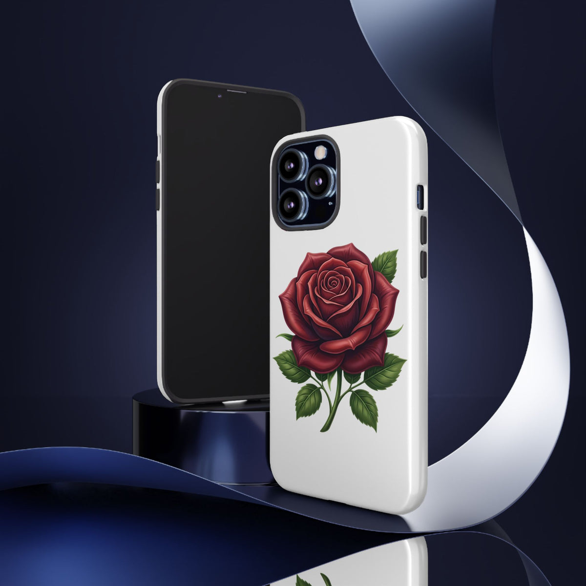 Rose Phone Case — Vintage Red Rose Floral Protective Cover