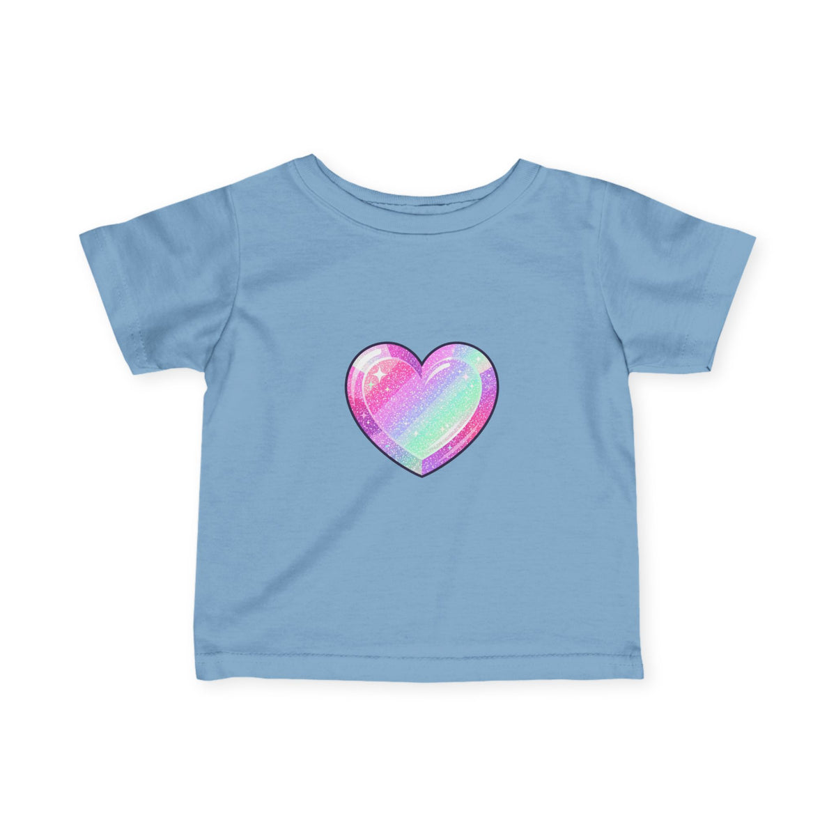 Infant Tee — Pastel Rainbow Heart Baby Shirt