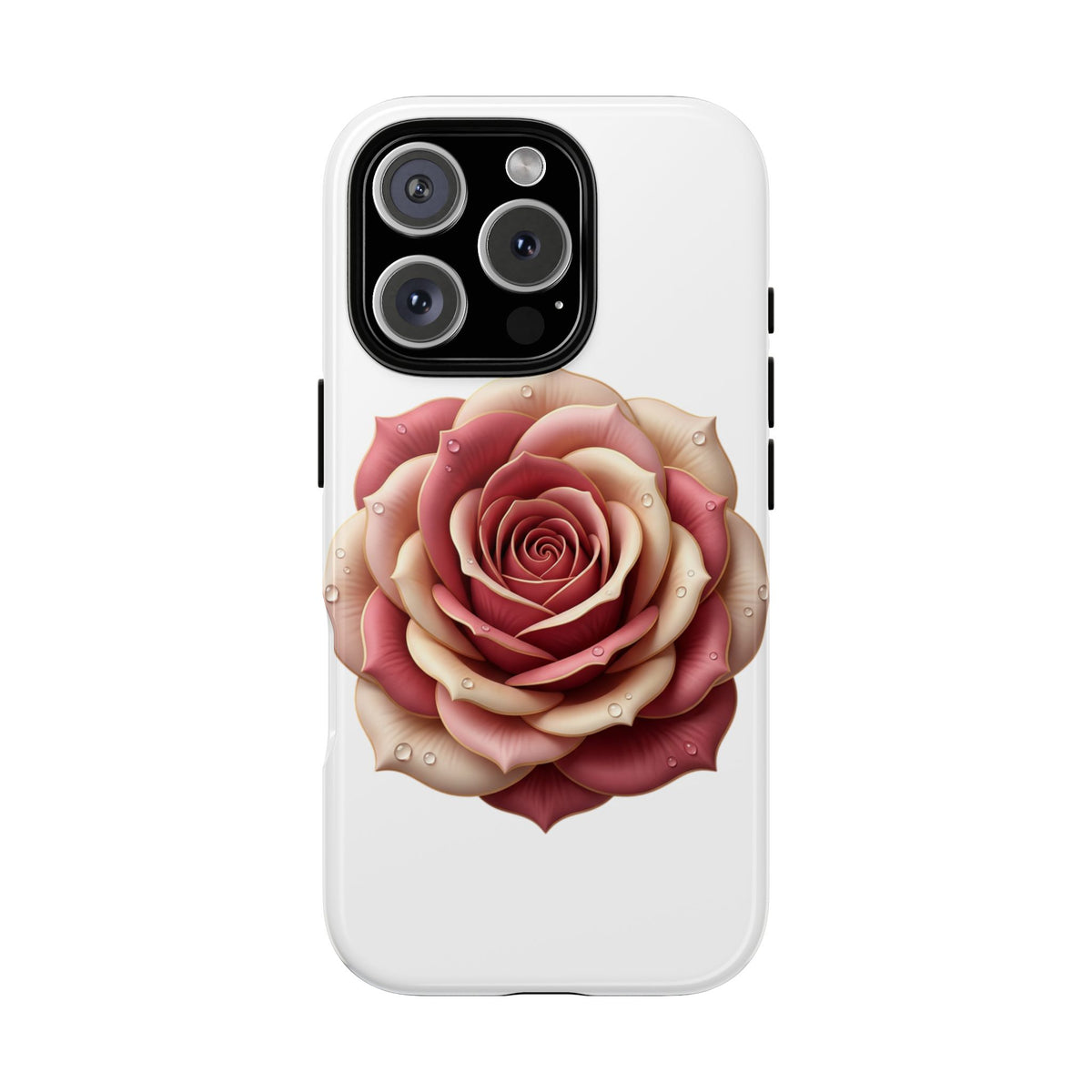 Rose Waterdrop Tough Phone Case — Protective Floral iPhone Cover