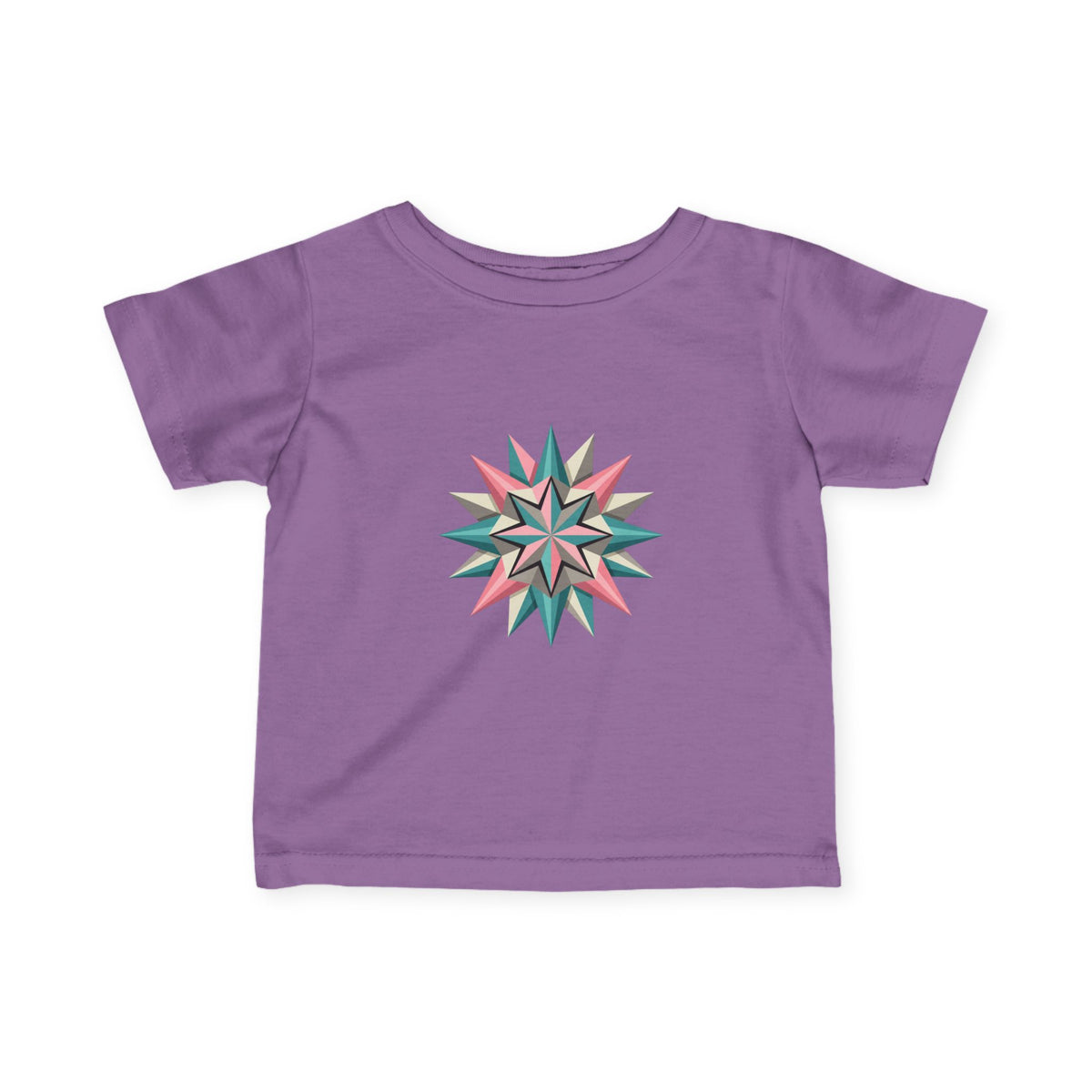 Infant Tee with Pastel Starburst Quilt Design