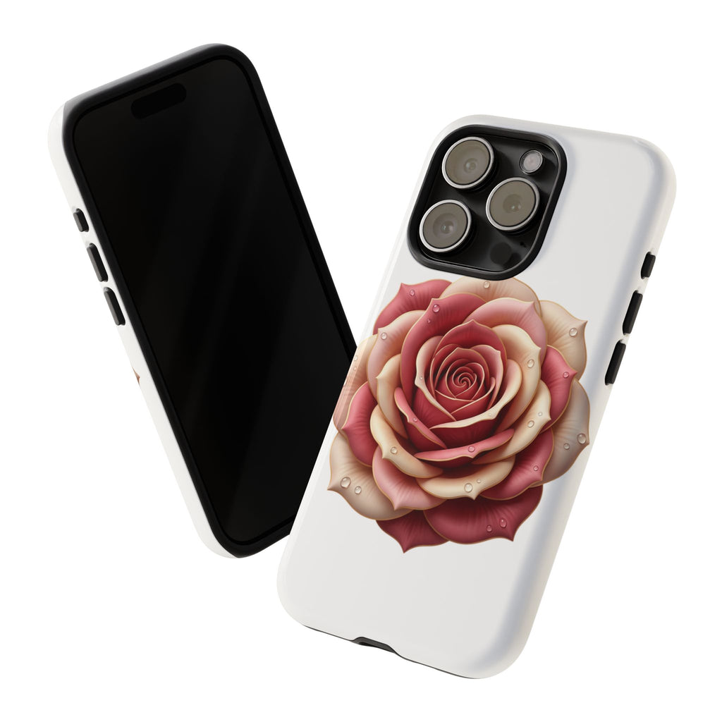 Rose Waterdrop Tough Phone Case — Protective Floral iPhone Cover