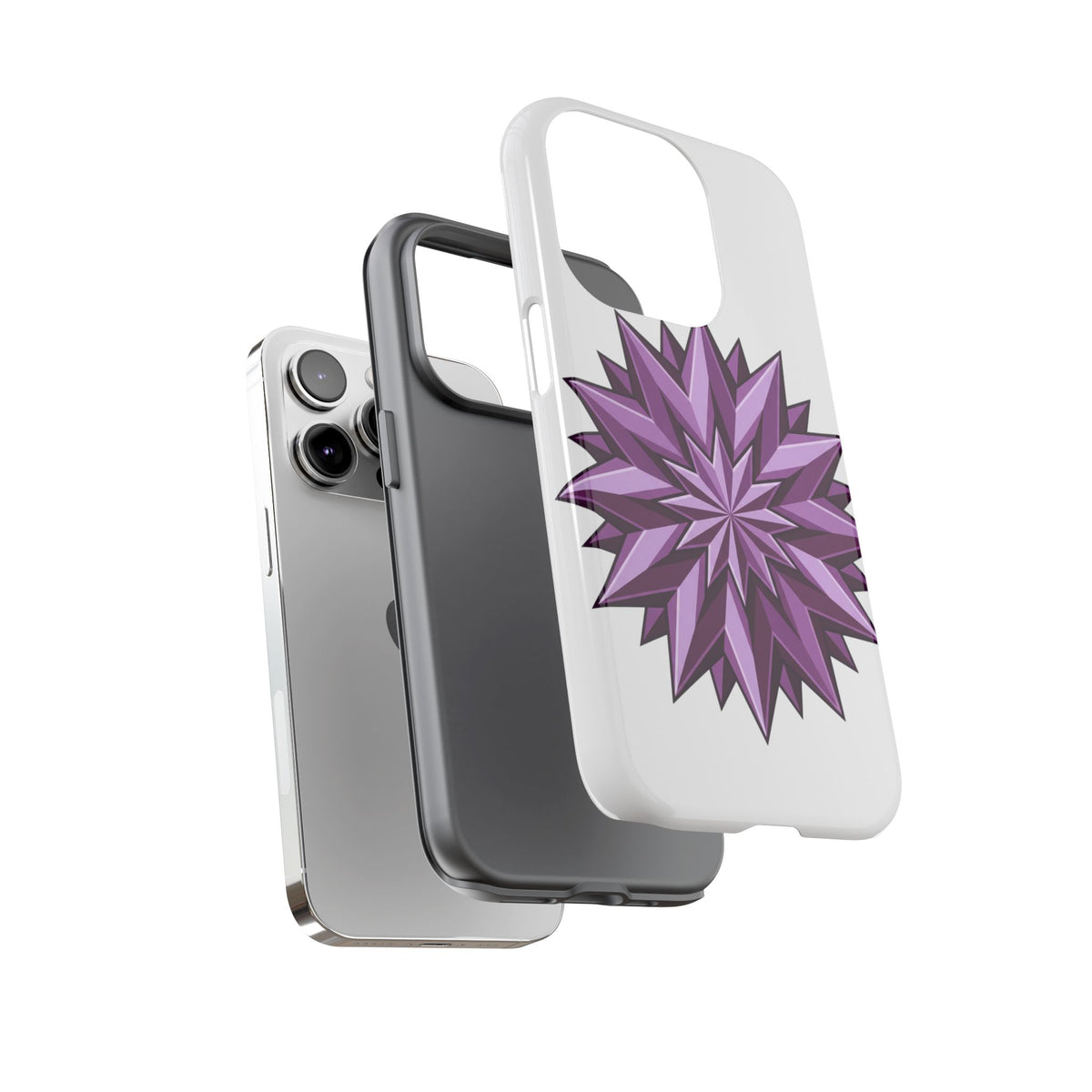 Purple Geometric Star Phone Case