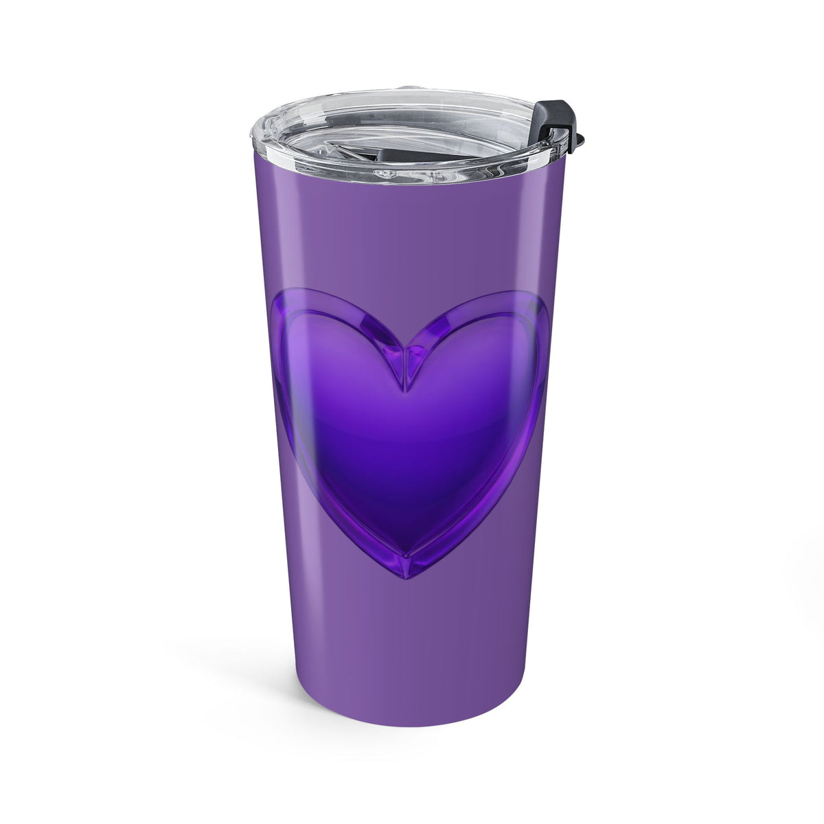 20oz Purple Heart Tumbler - Insulated Travel Cup- Dark Purple