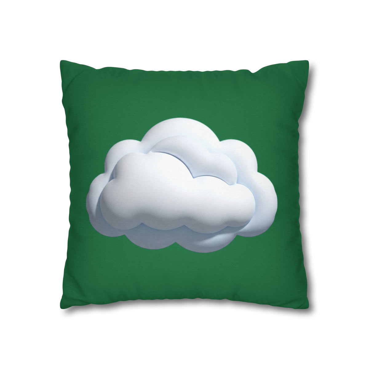 Cloud Graphic Pillowcase — Dark Green Decorative Throw Pillow Cover