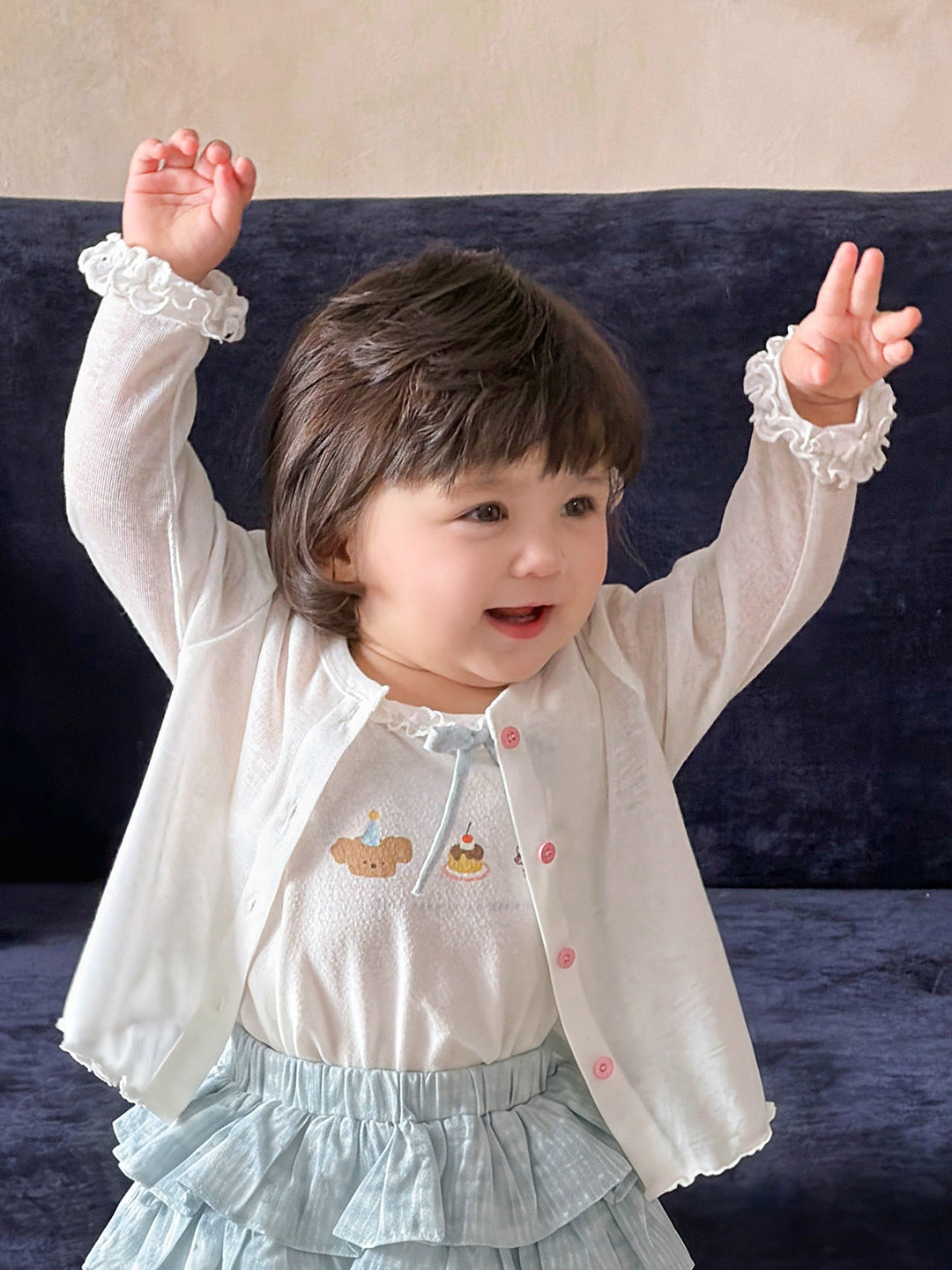 Cute Cartoon Strap Ruffle Bloomers Dress Set for Girls Kids Clothing, Summer Outfit Two-Piece Set