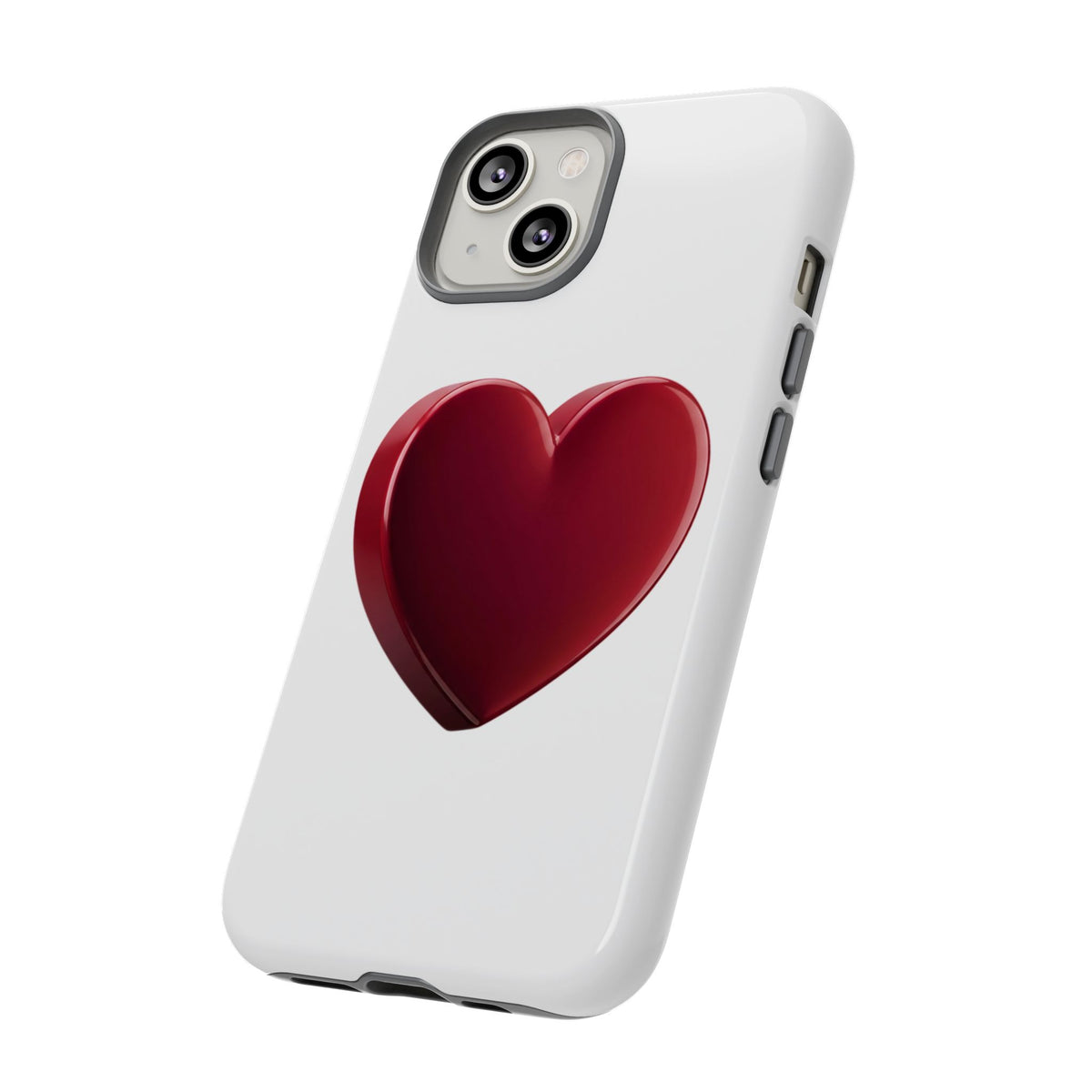 Heart Tough Phone Case - Red 3D Heart Protective Phone Case