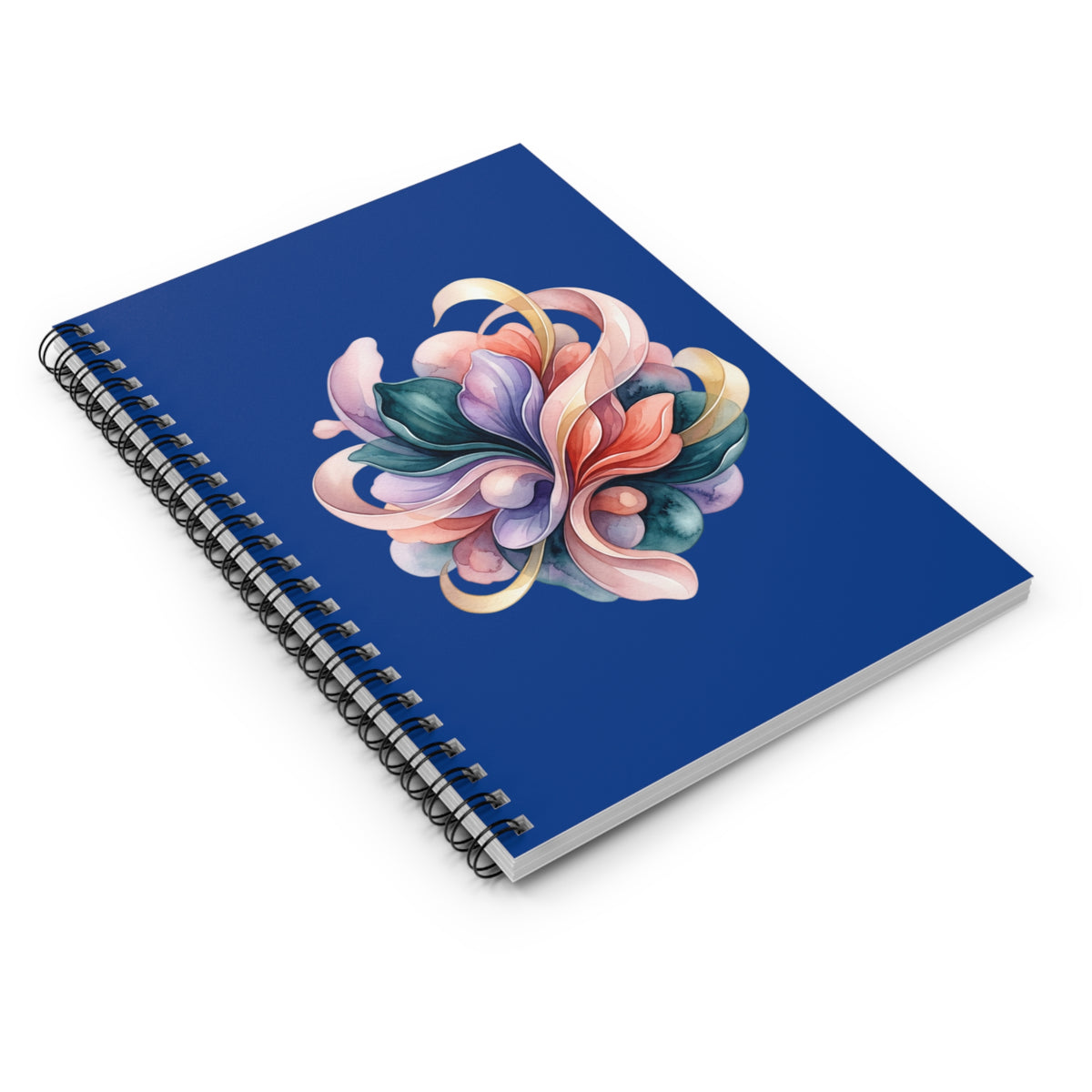 Floral Swirl Spiral Notebook — Ruled Journal for Notes & Sketches
