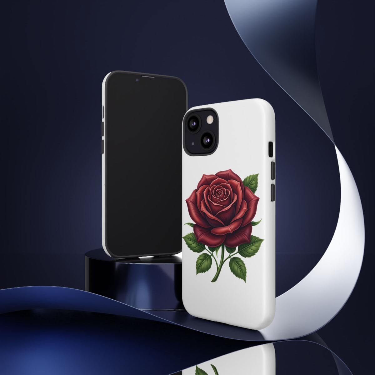 Rose Phone Case — Vintage Red Rose Floral Protective Cover