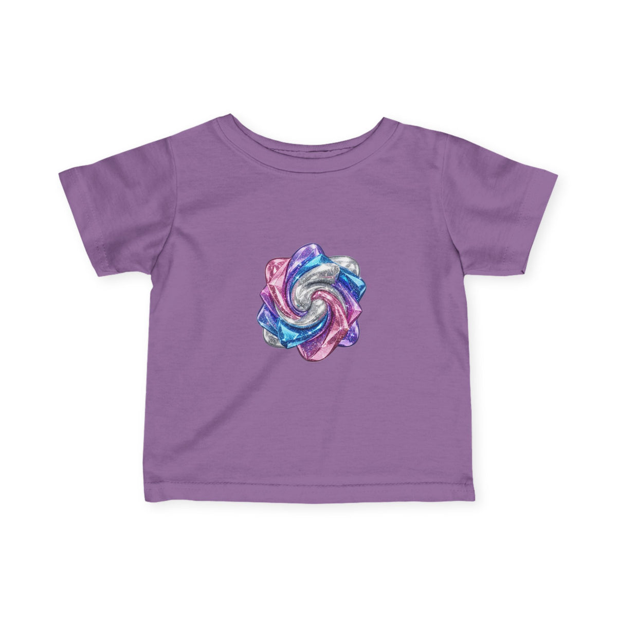 3D Glitter Design Infant Fine Jersey Tee