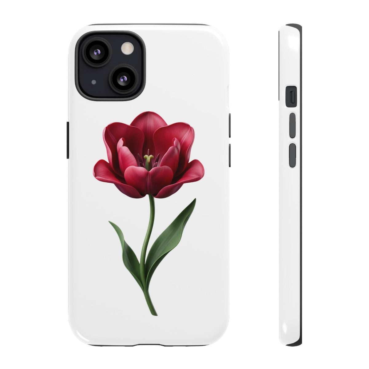 Tulip Floral Tough Phone Case – Protective Blossom iPhone Cover