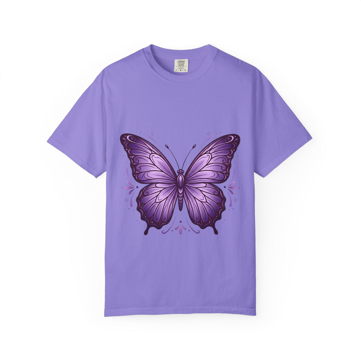 Purple Butterfly T-Shirt — Elegant Monarch Graphic Tee