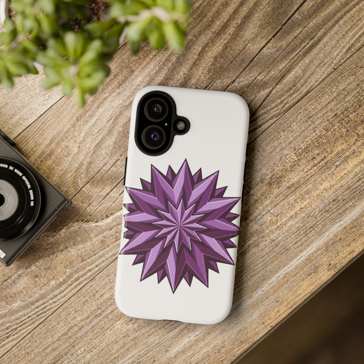 Purple Geometric Star Phone Case