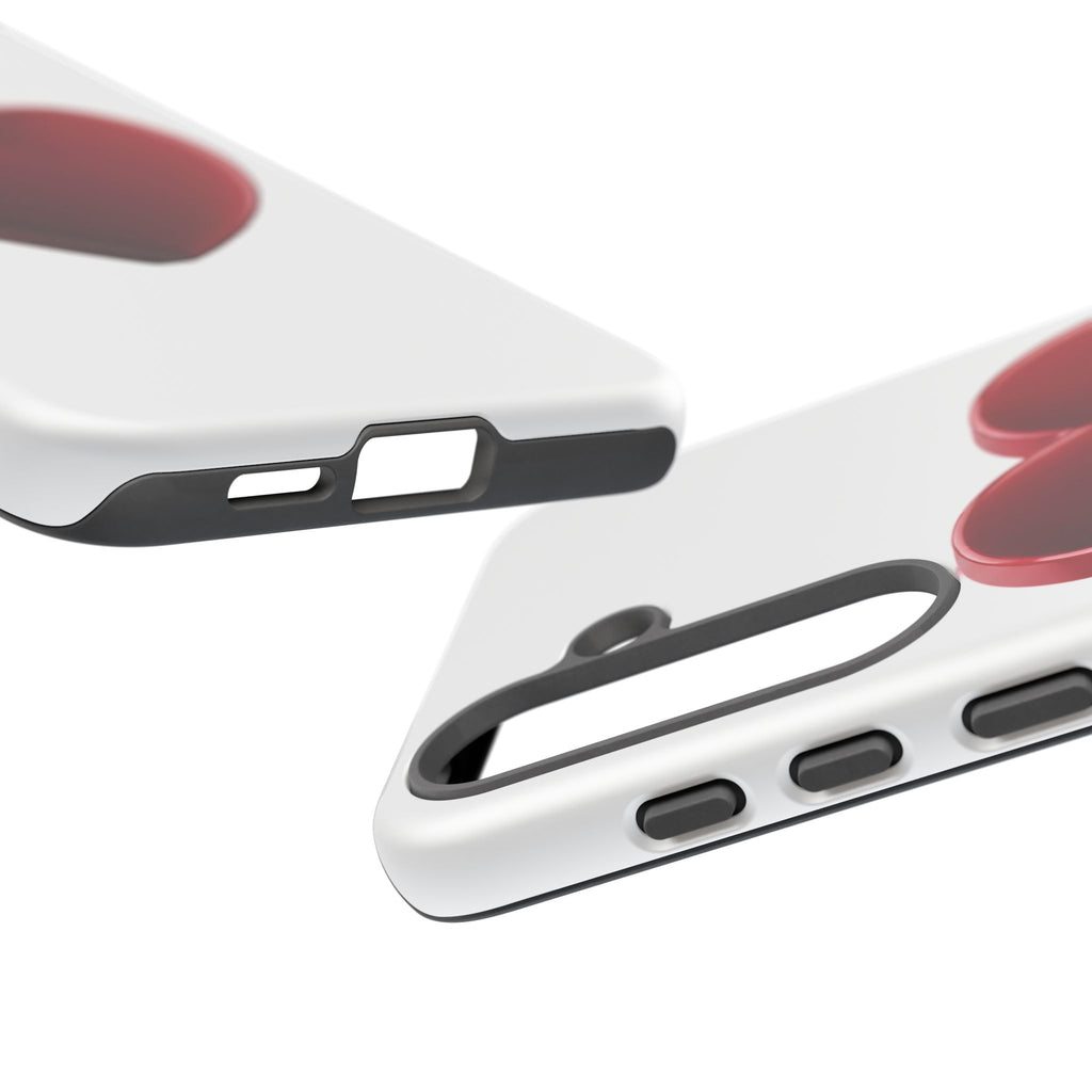 Heart Tough Phone Case - Red 3D Heart Protective Phone Case