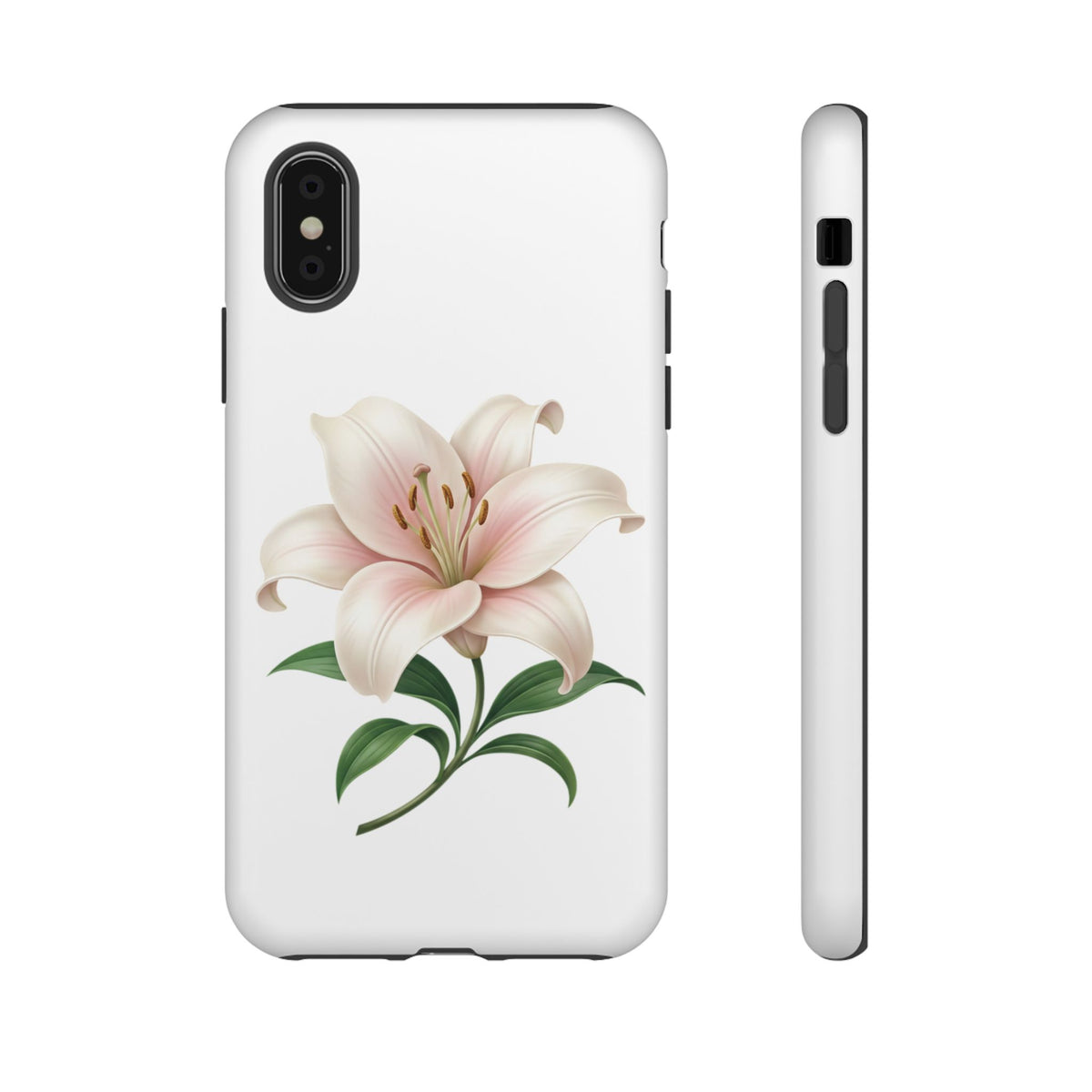 Floral Lily Phone Case — Pink Lily Tough Protective Cover