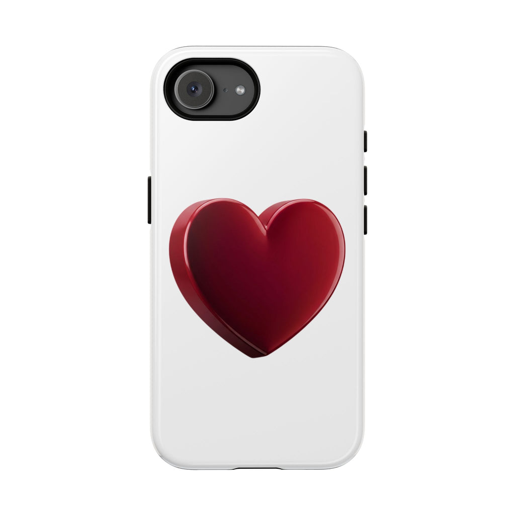 Heart Tough Phone Case - Red 3D Heart Protective Phone Case