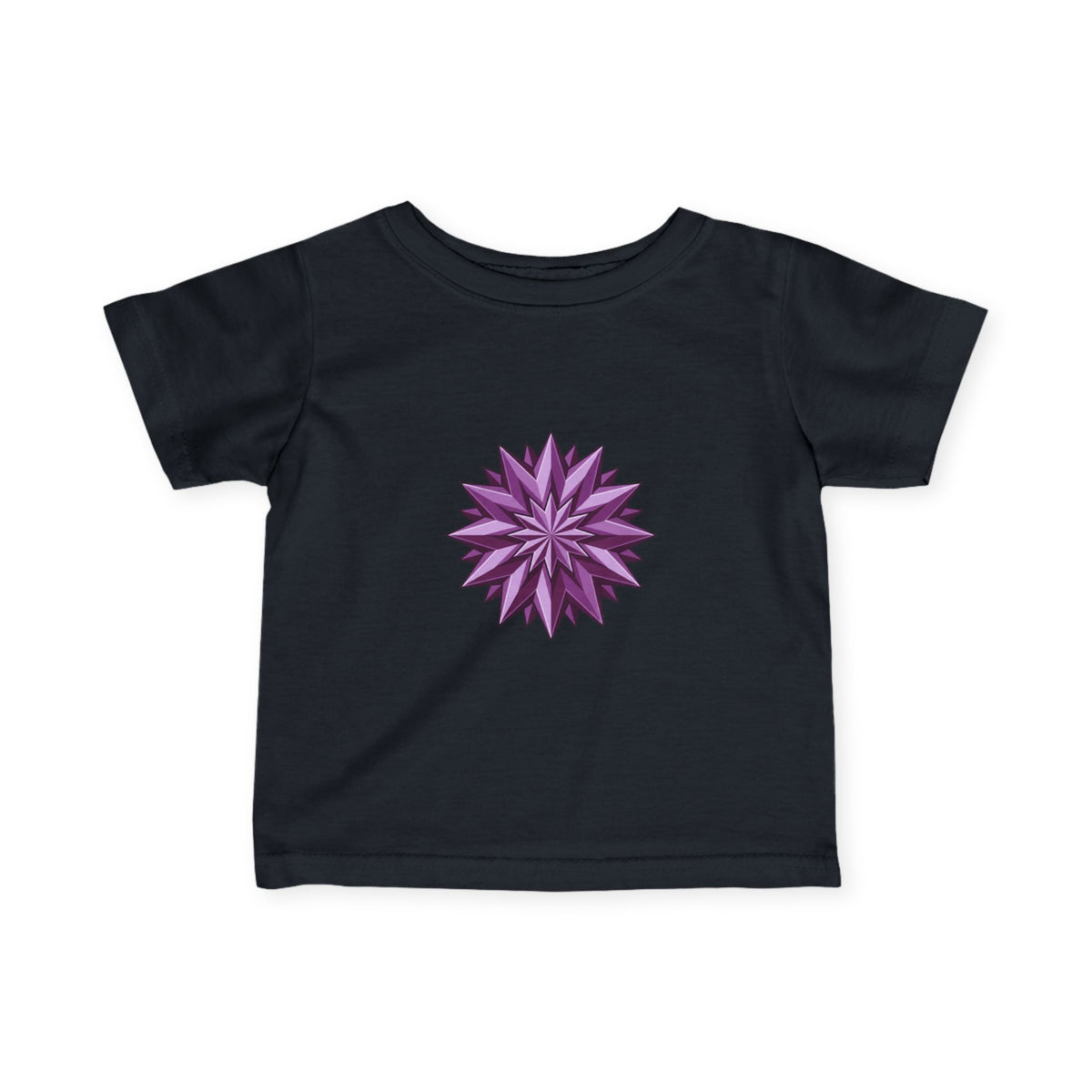 Infant Tee — Purple Starburst Floral Graphic Baby Shirt