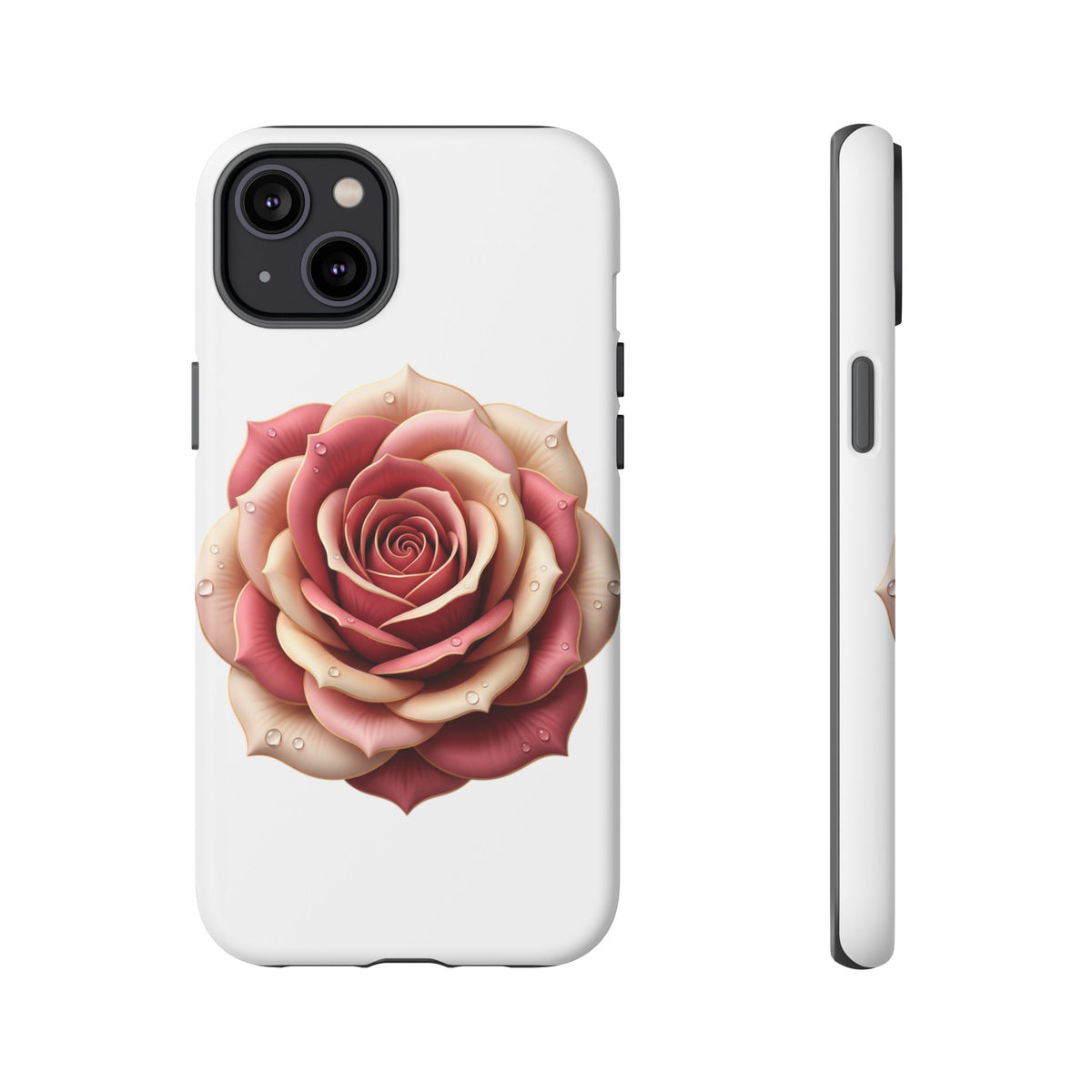 Rose Waterdrop Tough Phone Case — Protective Floral iPhone Cover