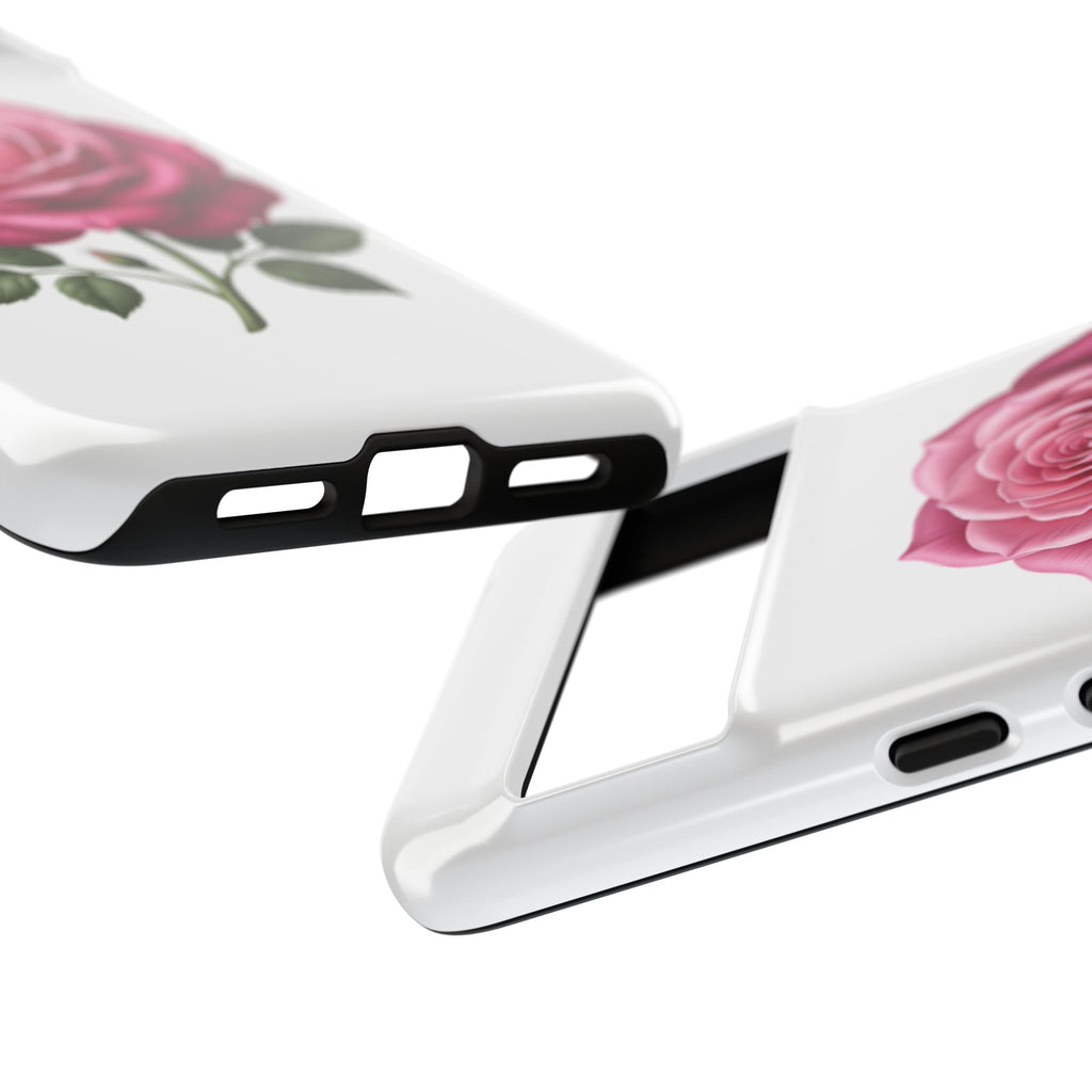 Pink Rose Tough Phone Case — Floral Protective iPhone Cover