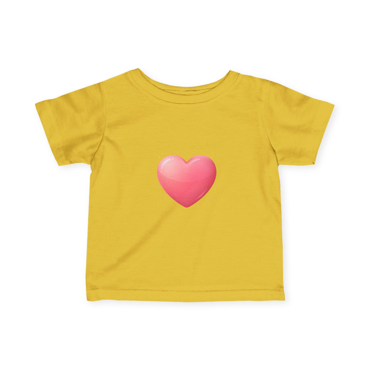Infant Tee — Pink Heart Graphic Baby Shirt (Love Emoji)