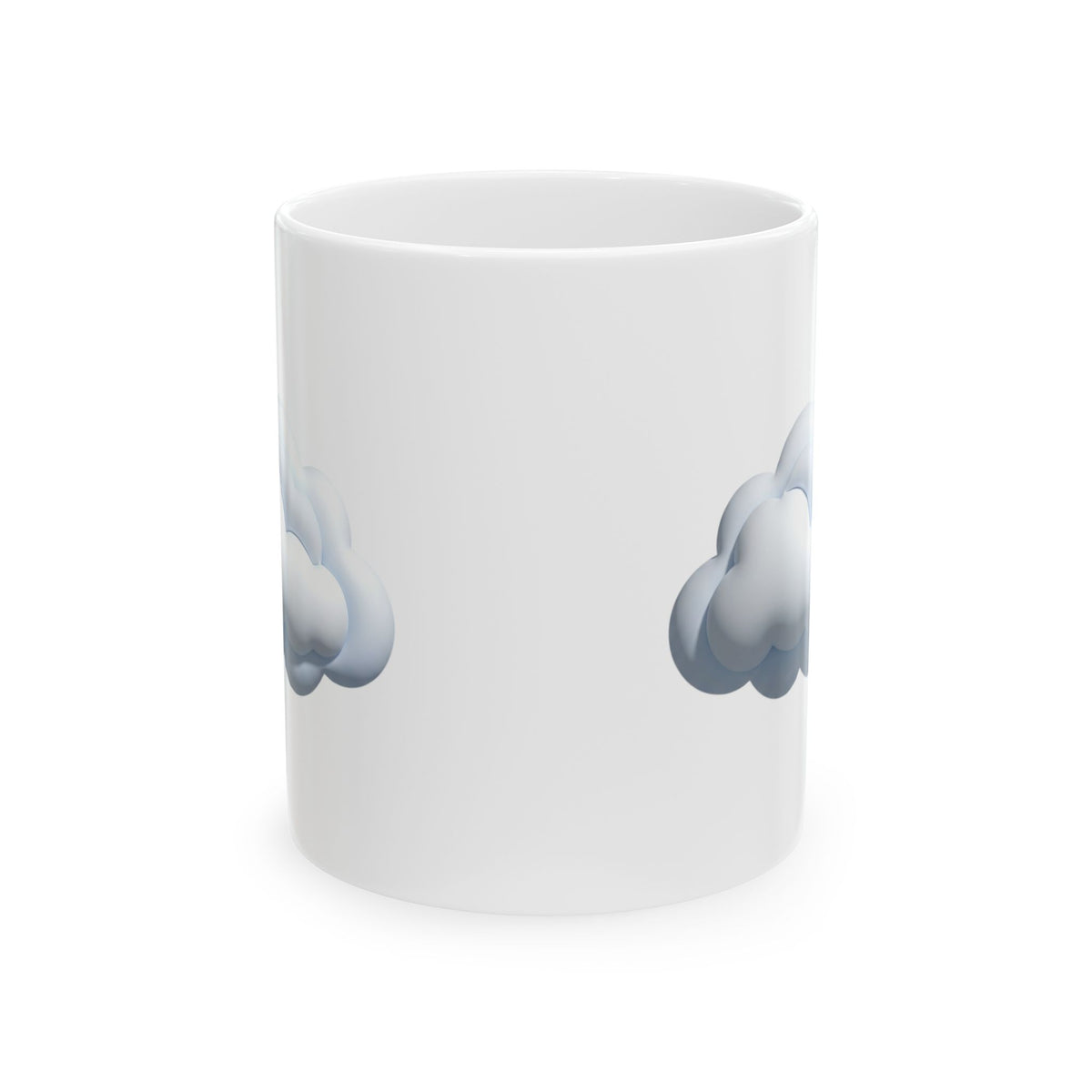 Cloud Design Ceramic Mug — Cute Floating Clouds Coffee Cup (11oz & 15oz)