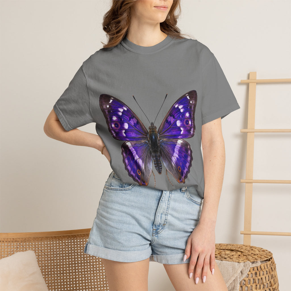 Purple Butterfly T-Shirt — Vibrant Vintage Moth Graphic Tee