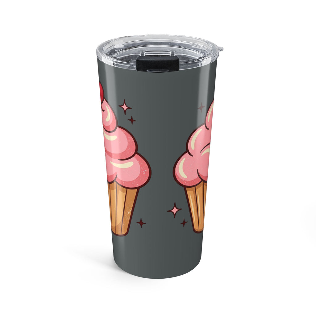 Pink Cupcake Tumbler 20oz- Dark Grey