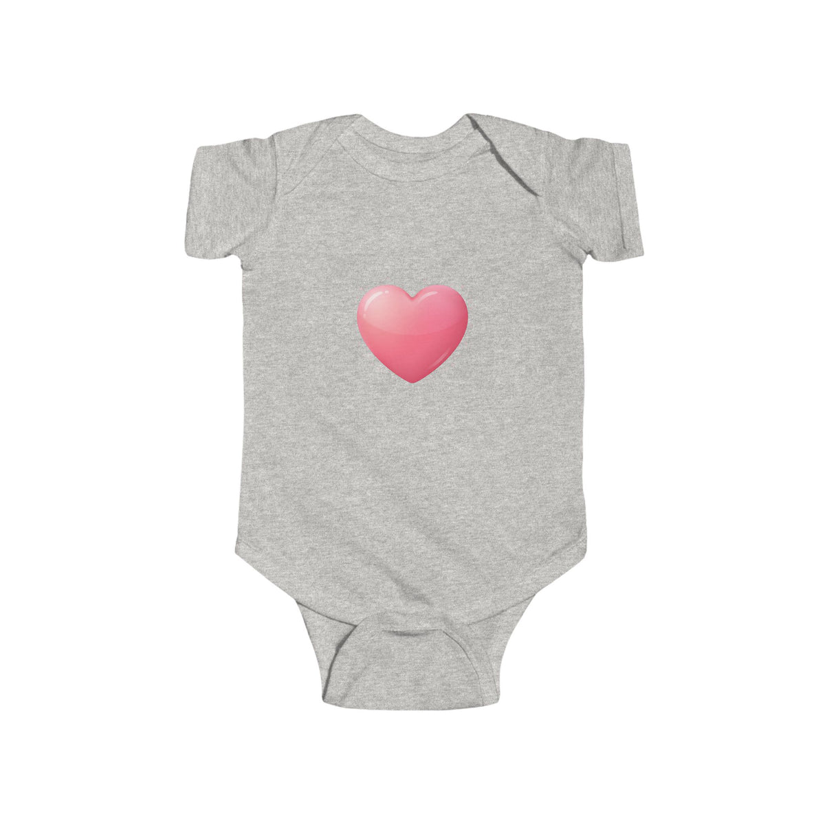 Baby Heart Bodysuit — Pink Heart Infant Onesie (Valentine’s/Newborn Gift)