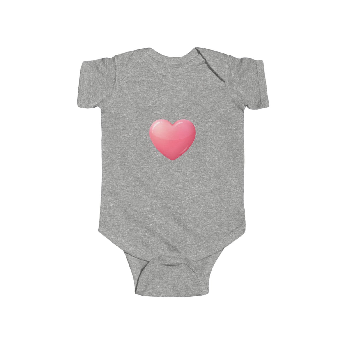 Baby Heart Bodysuit — Pink Heart Infant Onesie (Valentine’s/Newborn Gift)