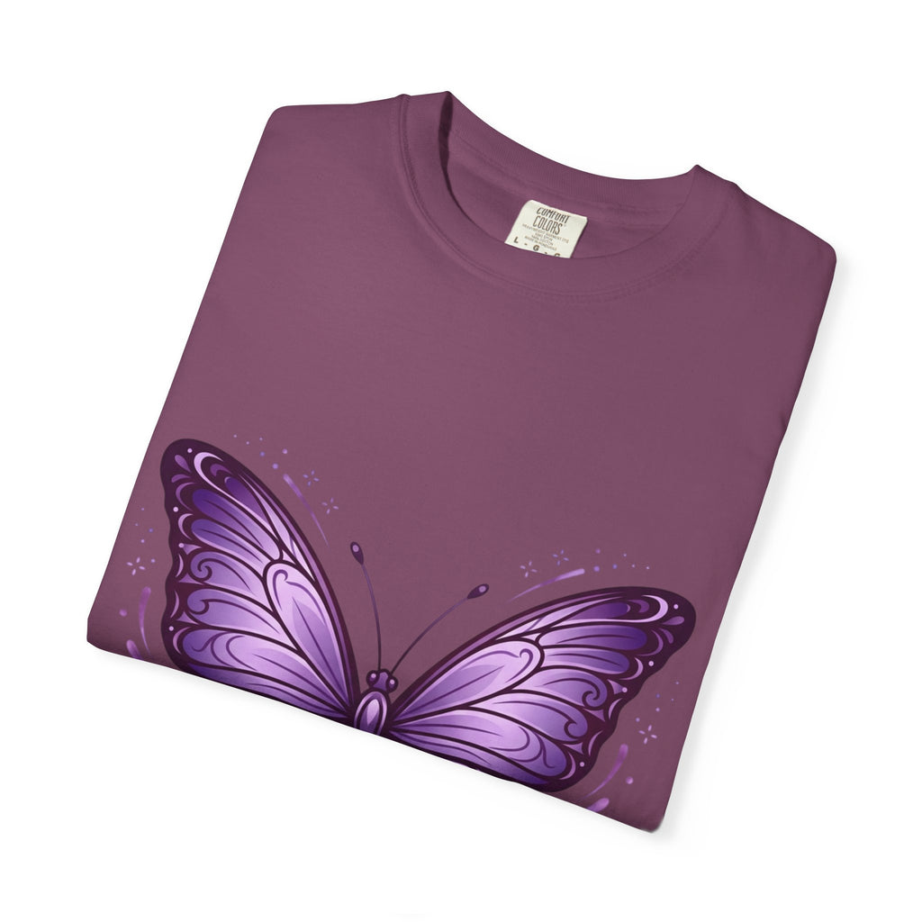 Purple Butterfly T-Shirt — Elegant Monarch Graphic Tee