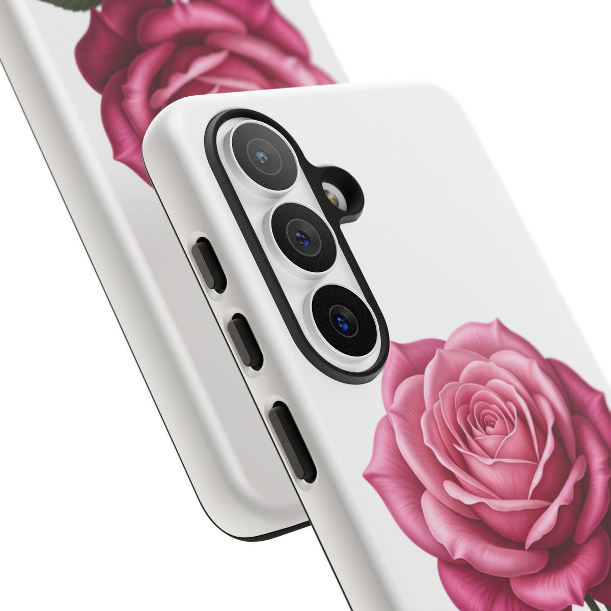 Pink Rose Tough Phone Case — Floral Protective iPhone Cover