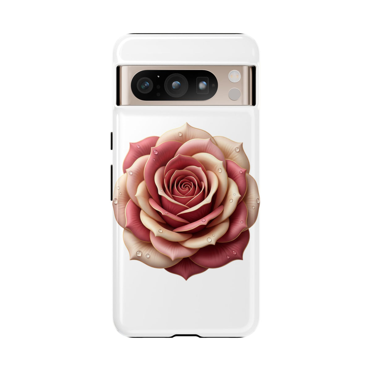 Rose Waterdrop Tough Phone Case — Protective Floral iPhone Cover