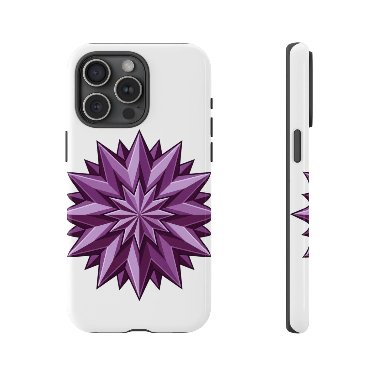 Purple Geometric Star Phone Case