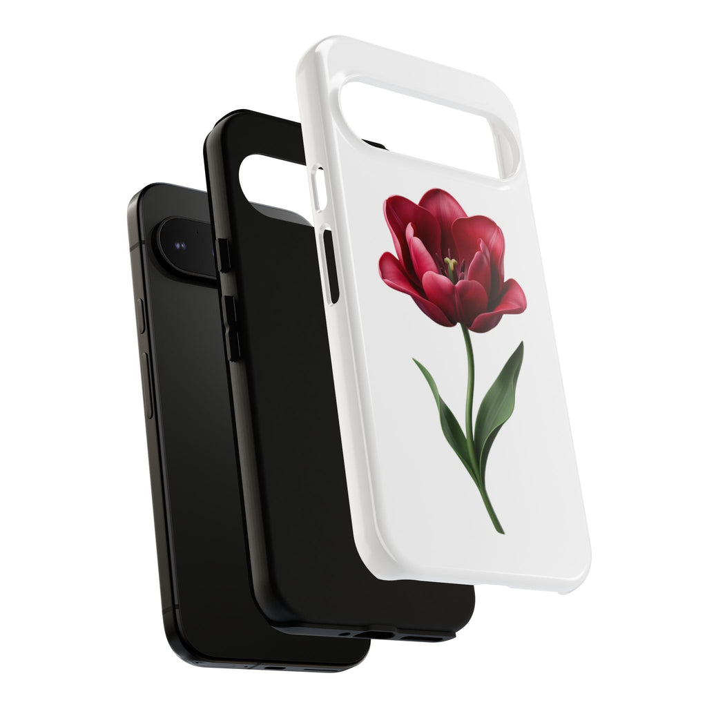 Tulip Floral Tough Phone Case – Protective Blossom iPhone Cover