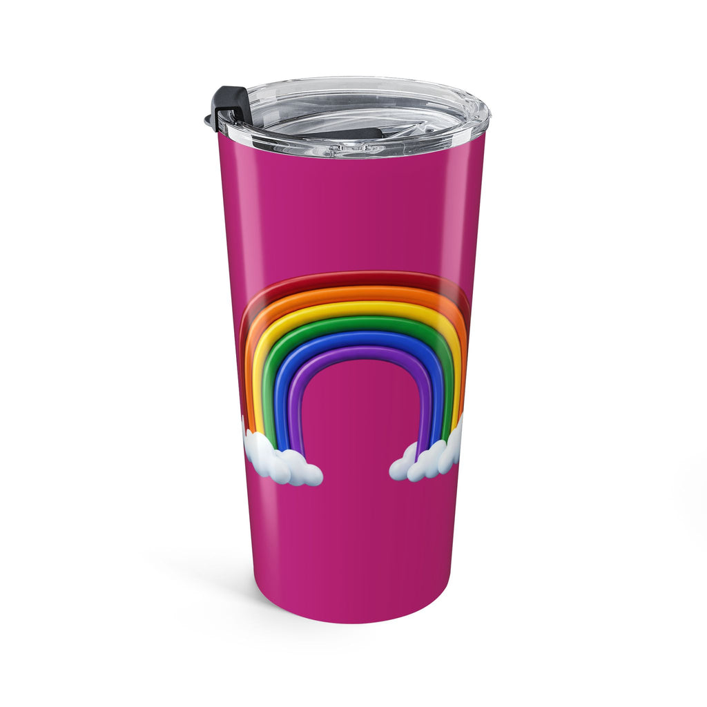 20oz Rainbow Tumbler - Pink Double Rainbow Travel Cup