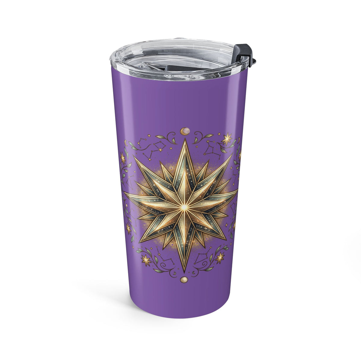 Star Print Light Purple Tumbler 20oz
