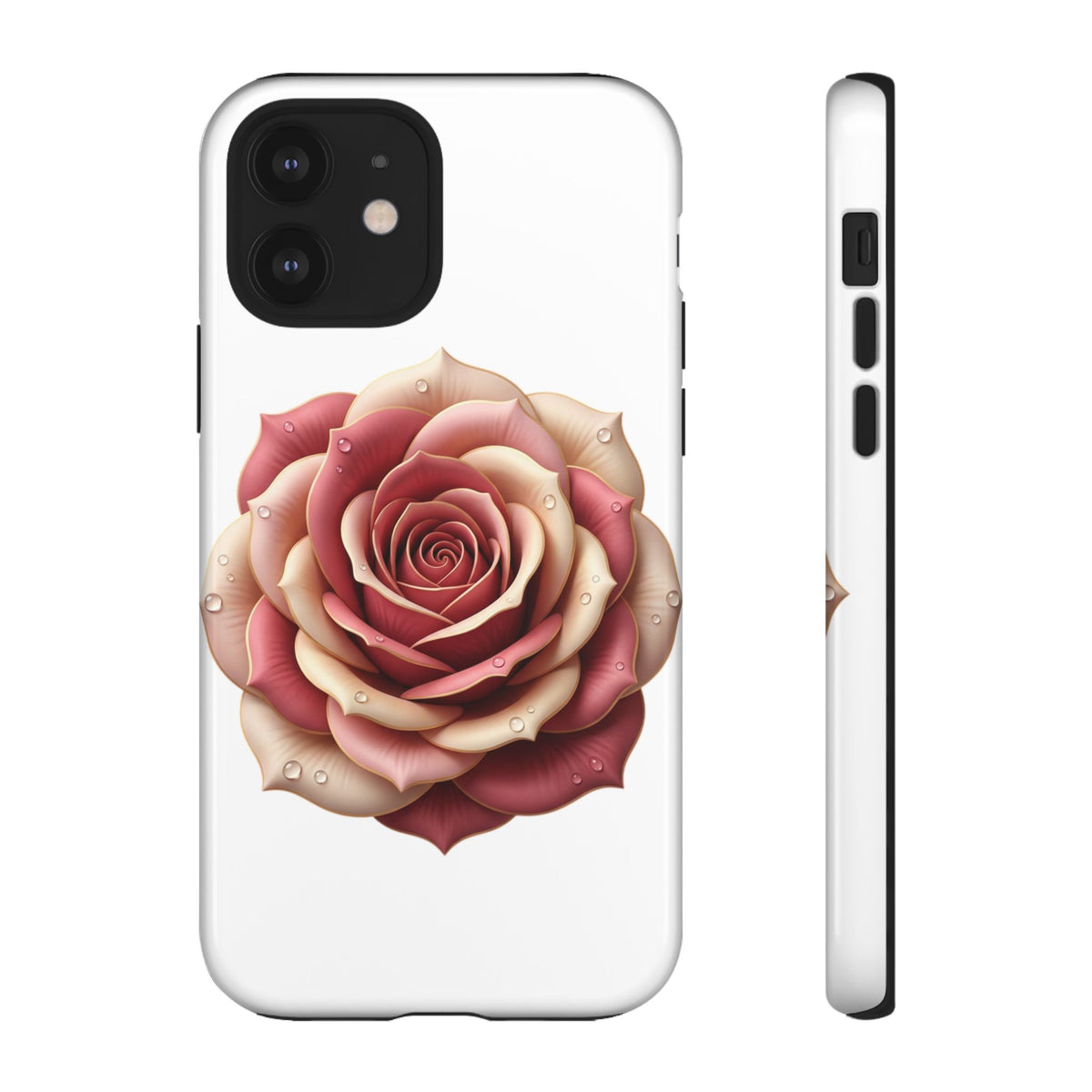 Rose Waterdrop Tough Phone Case — Protective Floral iPhone Cover